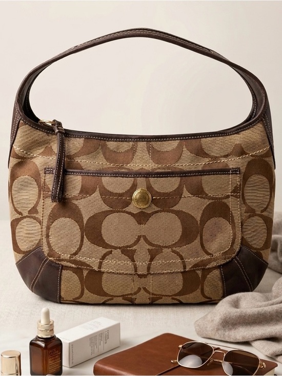 Coach Handbags - Vintage Y2K Coach Ergo Signature Hobo Bag 10764 Brown